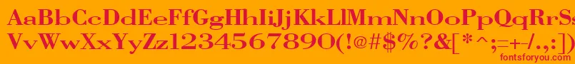 VangardSolidRegular Font – Red Fonts on Orange Background