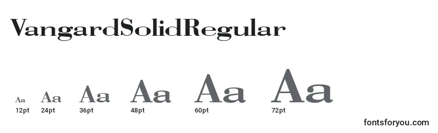 Размеры шрифта VangardSolidRegular