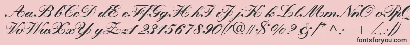 Fonte Quillscriptblackssk – fontes pretas em um fundo rosa