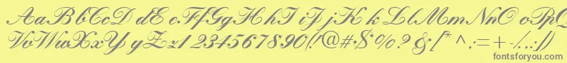Шрифт Quillscriptblackssk – серые шрифты на жёлтом фоне