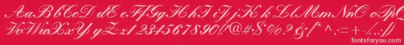 Quillscriptblackssk Font – Pink Fonts on Red Background