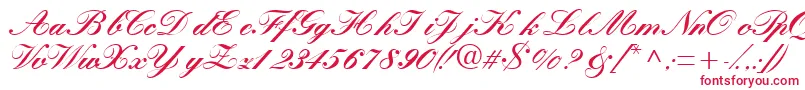 Шрифт Quillscriptblackssk – красные шрифты на белом фоне