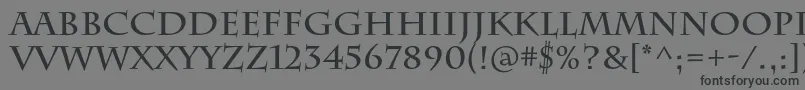 フォントCharlemagnestdBold – 黒い文字の灰色の背景