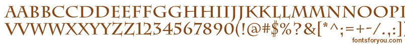 Шрифт CharlemagnestdBold – коричневые шрифты на белом фоне