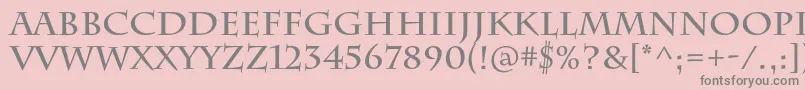 CharlemagnestdBold Font – Gray Fonts on Pink Background