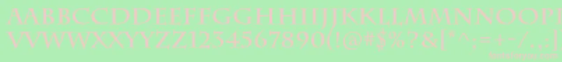 CharlemagnestdBold Font – Pink Fonts on Green Background