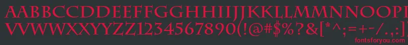 CharlemagnestdBold Font – Red Fonts on Black Background