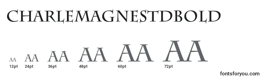 CharlemagnestdBold Font Sizes