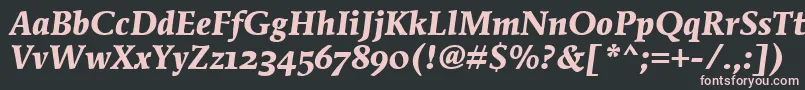 MendozaRomanOsItcTtBoldita Font – Pink Fonts on Black Background