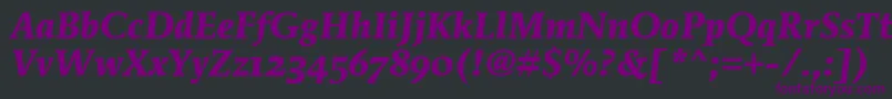 MendozaRomanOsItcTtBoldita Font – Purple Fonts on Black Background