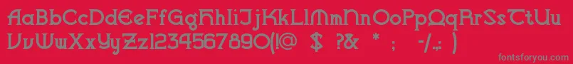 Vlaande1 Font – Gray Fonts on Red Background