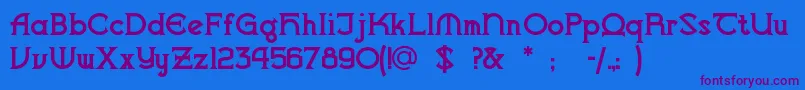 Vlaande1 Font – Purple Fonts on Blue Background