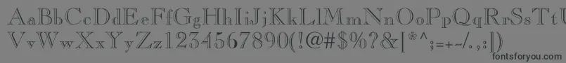 Шрифт Nelsieopenface – чёрные шрифты на сером фоне