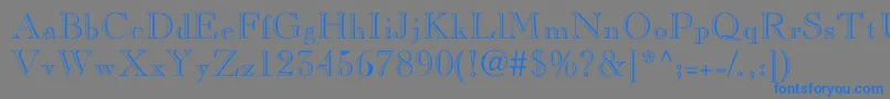 Nelsieopenface Font – Blue Fonts on Gray Background