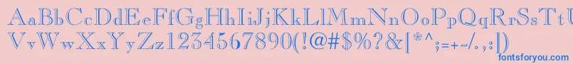 Nelsieopenface Font – Blue Fonts on Pink Background