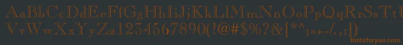 Nelsieopenface Font – Brown Fonts on Black Background