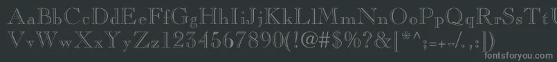 Шрифт Nelsieopenface – серые шрифты на чёрном фоне