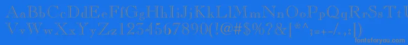 Шрифт Nelsieopenface – серые шрифты на синем фоне