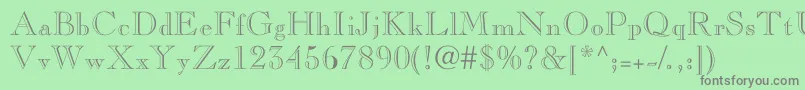 Nelsieopenface Font – Gray Fonts on Green Background