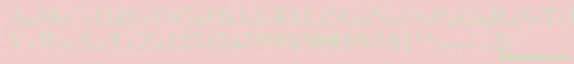 フォントNelsieopenface – ピンクの背景に緑の文字