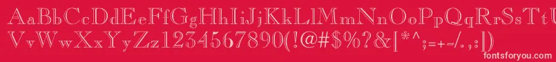 Шрифт Nelsieopenface – розовые шрифты на красном фоне