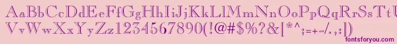 Шрифт Nelsieopenface – фиолетовые шрифты на розовом фоне