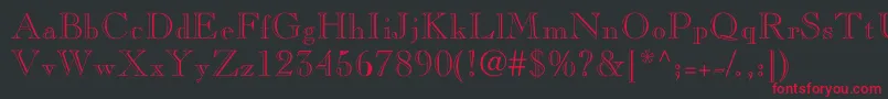 Nelsieopenface Font – Red Fonts on Black Background