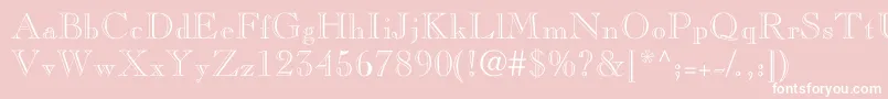 フォントNelsieopenface – ピンクの背景に白い文字