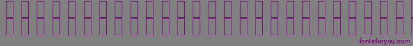 フォントSkrHead2Outlined – 紫色のフォント、灰色の背景