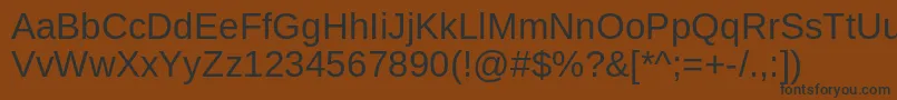 Шрифт ArimoRegular – чёрные шрифты на коричневом фоне