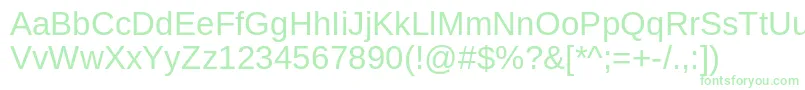 ArimoRegular Font – Green Fonts on White Background