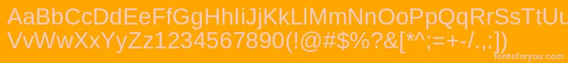 ArimoRegular Font – Pink Fonts on Orange Background