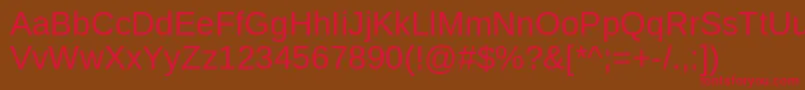 ArimoRegular Font – Red Fonts on Brown Background