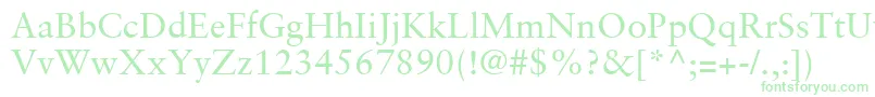 SabonLtRoman Font – Green Fonts on White Background