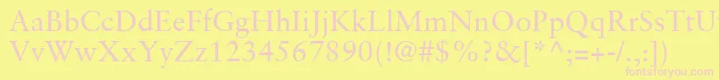 SabonLtRoman Font – Pink Fonts on Yellow Background