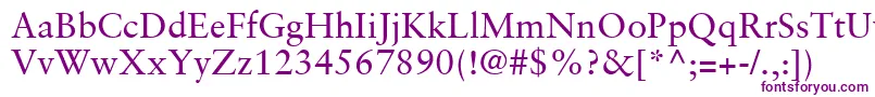 SabonLtRoman Font – Purple Fonts on White Background