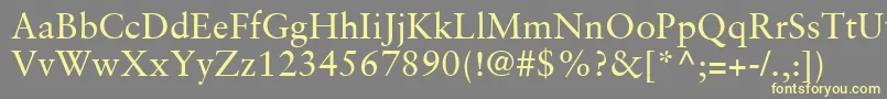 SabonLtRoman-fontti – keltaiset fontit harmaalla taustalla