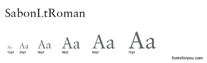 SabonLtRoman Font Sizes
