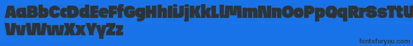 JosefReducedUltra Font – Black Fonts on Blue Background