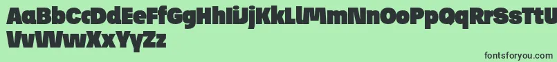 JosefReducedUltra Font – Black Fonts on Green Background