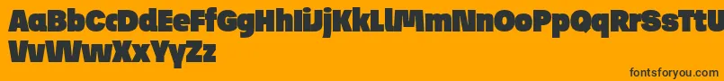 JosefReducedUltra Font – Black Fonts on Orange Background