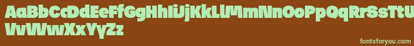 JosefReducedUltra Font – Green Fonts on Brown Background