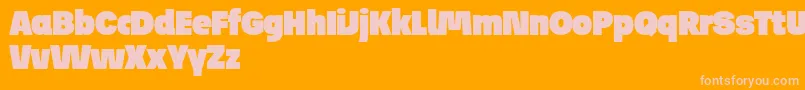 JosefReducedUltra Font – Pink Fonts on Orange Background