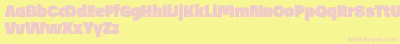 JosefReducedUltra Font – Pink Fonts on Yellow Background