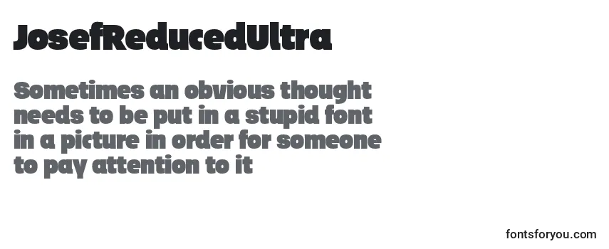 Review of the JosefReducedUltra Font