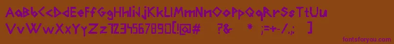 Шрифт Carfont – фиолетовые шрифты на коричневом фоне