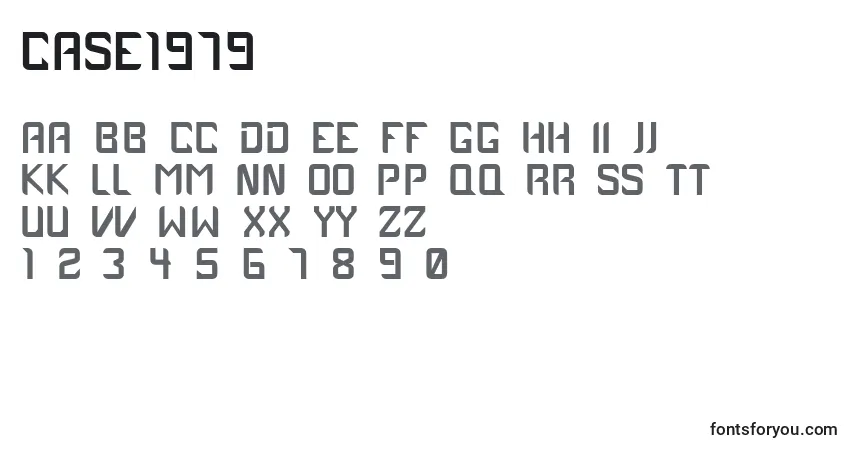Case1979-fontti – aakkoset, numerot, erikoismerkit