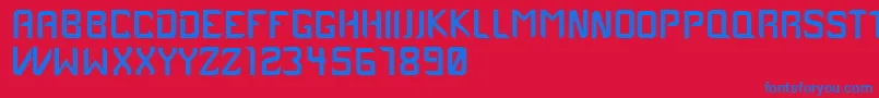 Case1979 Font – Blue Fonts on Red Background