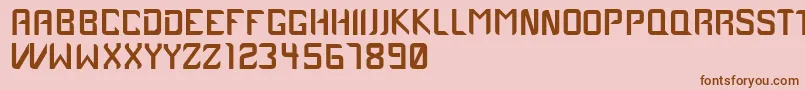 Case1979 Font – Brown Fonts on Pink Background