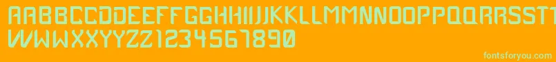 Case1979 Font – Green Fonts on Orange Background